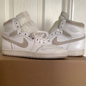 USED Mens Sz 7/Wmns 8.5 Nike Air Jordan 1 High 85’ Neutral Grey 2021 BQ4422-100